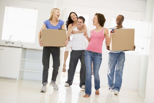 Removal team preparing a move in Primrose Hill near residential properties