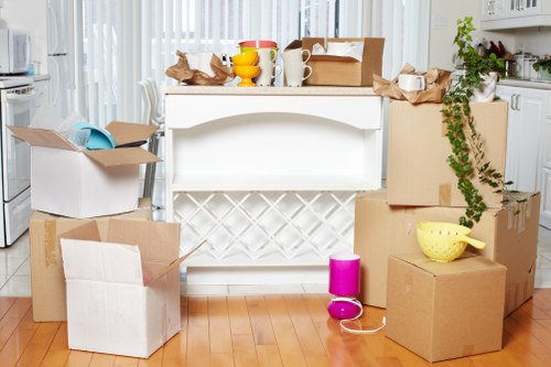 House removalists handling packed boxes and furniture in Primrosehill