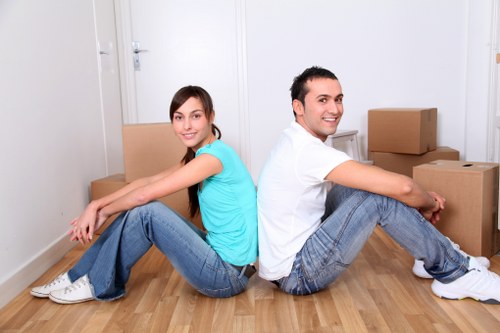 Apartment moving service in Primrose Hill showing furniture protection and transport preparation