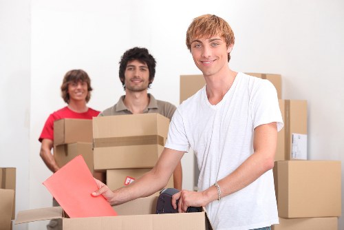 Careful wrapping and labelling of household items before a move