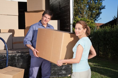 Furniture being carried carefully during a house removal