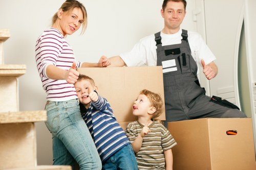 Careful transport of belongings in a local van service
